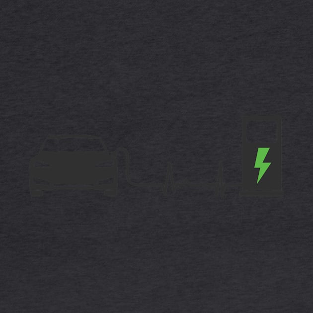 Electric Car Heartbeat by Fully Charged Tees